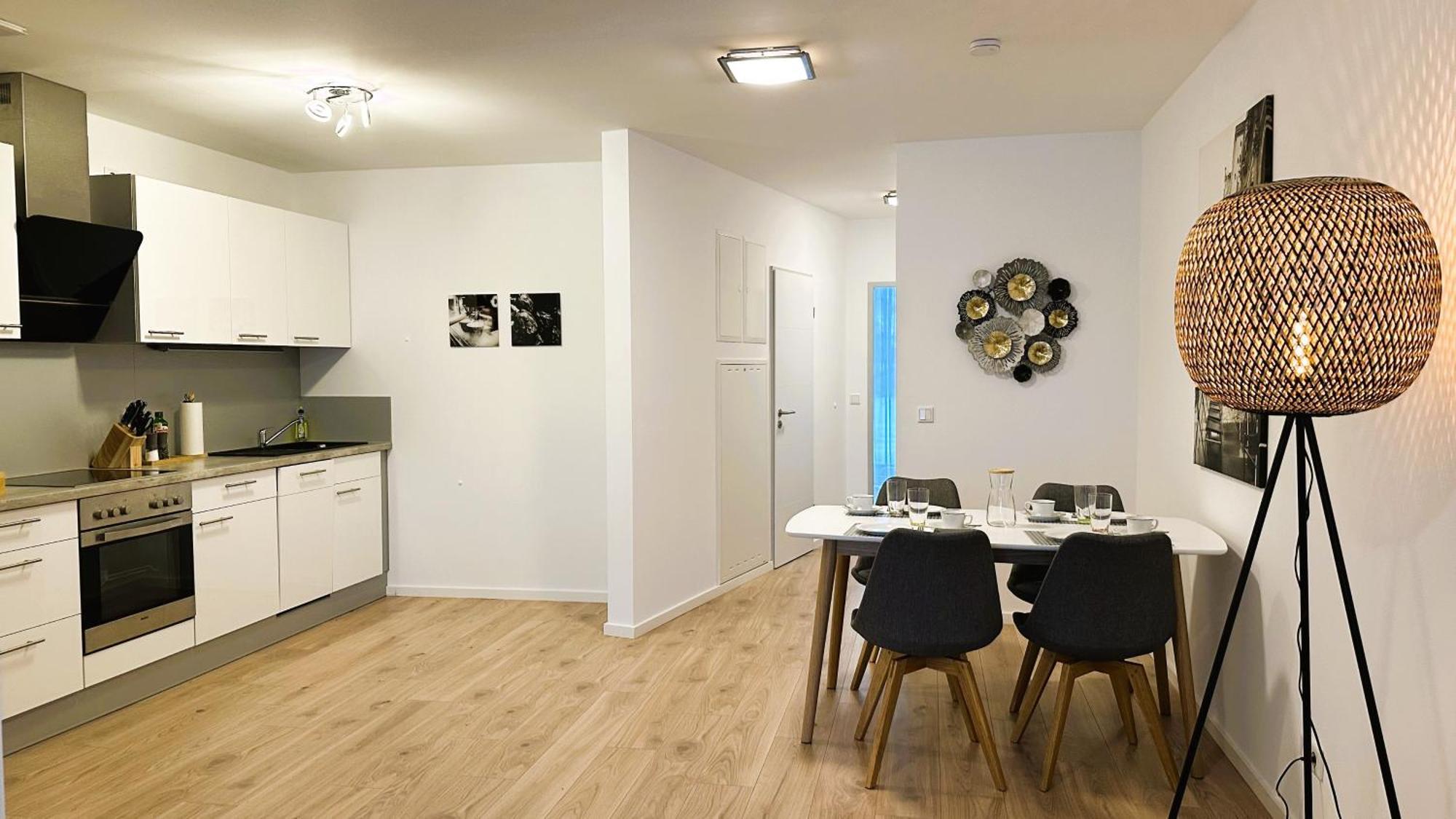 Bohnapartments - Nordkap-Suiten - Gratis Parkplatz - Moderner Neubau - Erdgeschoss - Fussbodenheizung Erfurt Oda fotoğraf
