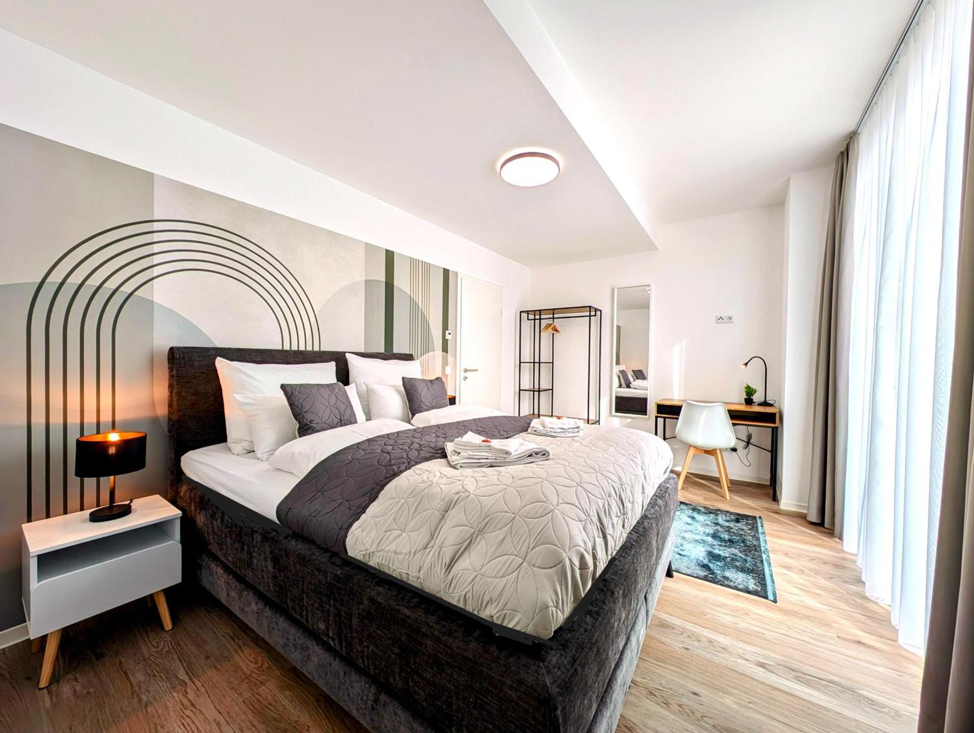 Bohnapartments - Nordkap-Suiten - Gratis Parkplatz - Moderner Neubau - Erdgeschoss - Fussbodenheizung Erfurt Dış mekan fotoğraf