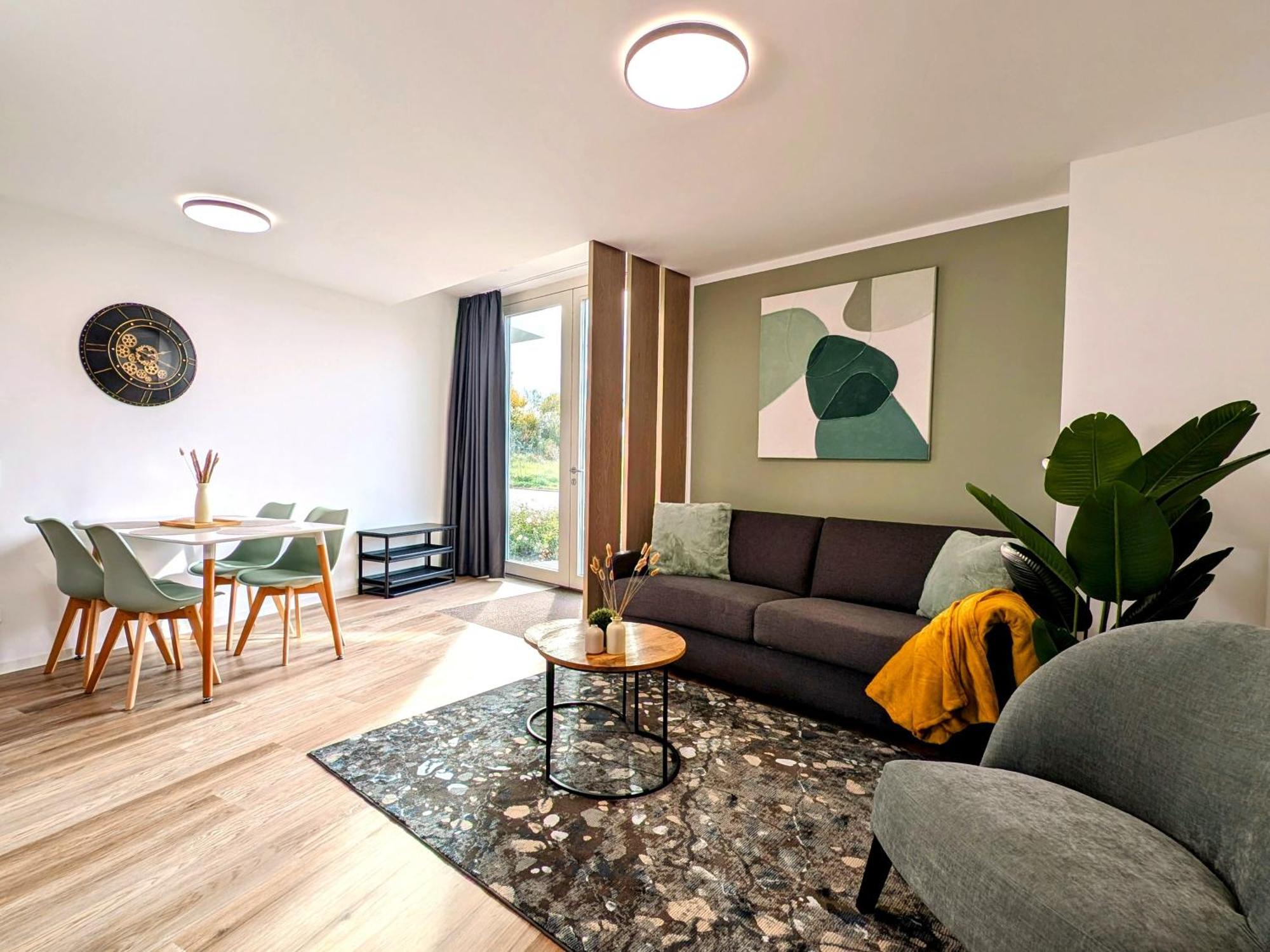 Bohnapartments - Nordkap-Suiten - Gratis Parkplatz - Moderner Neubau - Erdgeschoss - Fussbodenheizung Erfurt Dış mekan fotoğraf