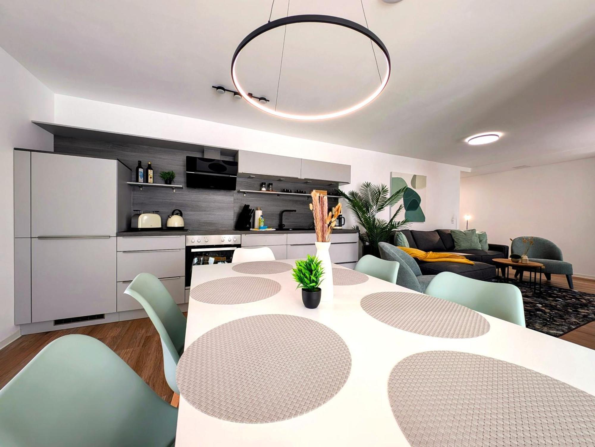 Bohnapartments - Nordkap-Suiten - Gratis Parkplatz - Moderner Neubau - Erdgeschoss - Fussbodenheizung Erfurt Dış mekan fotoğraf
