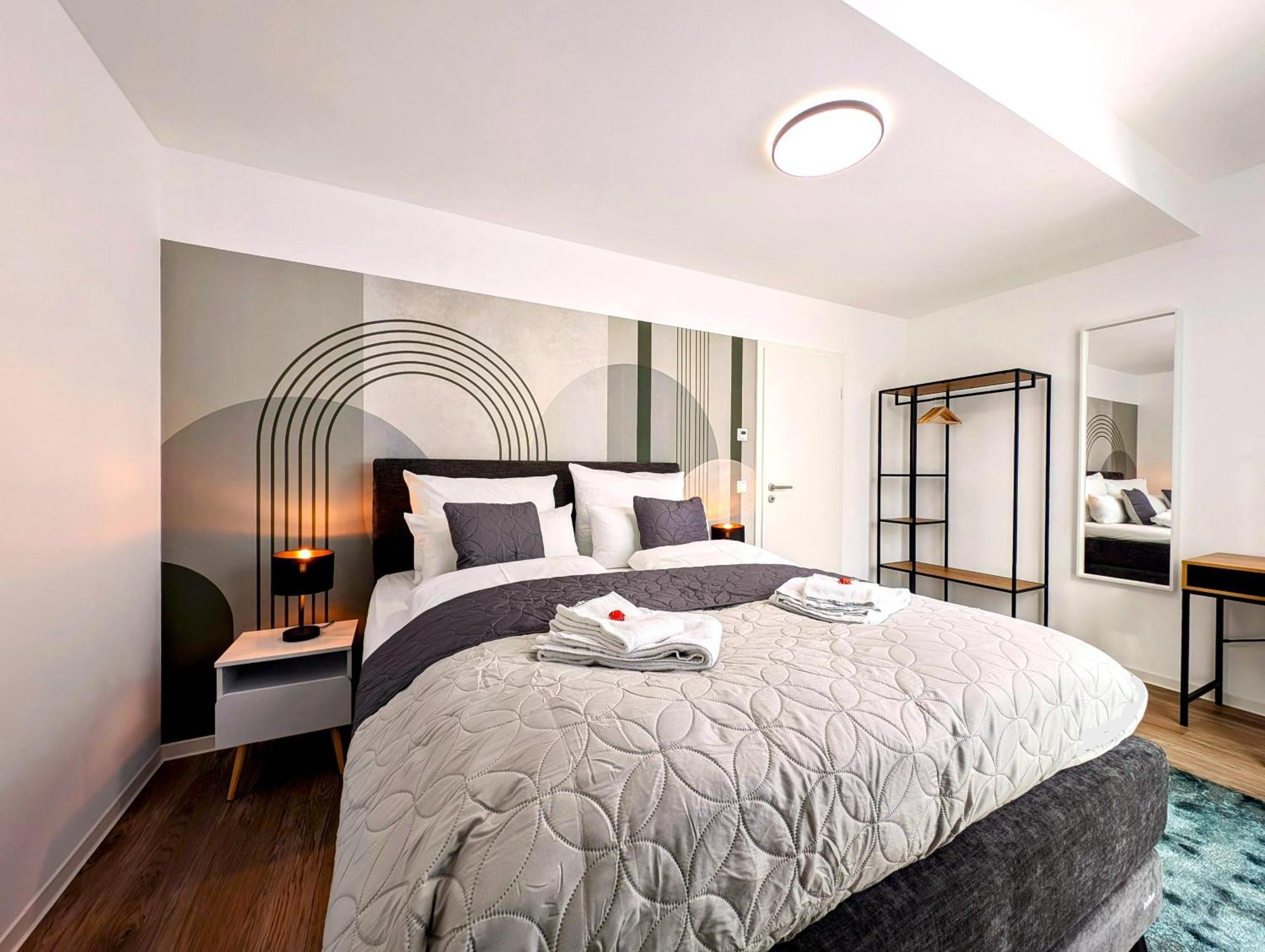 Bohnapartments - Nordkap-Suiten - Gratis Parkplatz - Moderner Neubau - Erdgeschoss - Fussbodenheizung Erfurt Dış mekan fotoğraf
